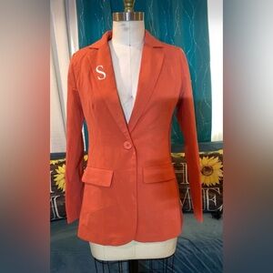 Women's Orange Blazer